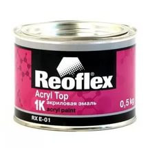Автоэмаль REOFLEX Черная матовая 0,5кг банка