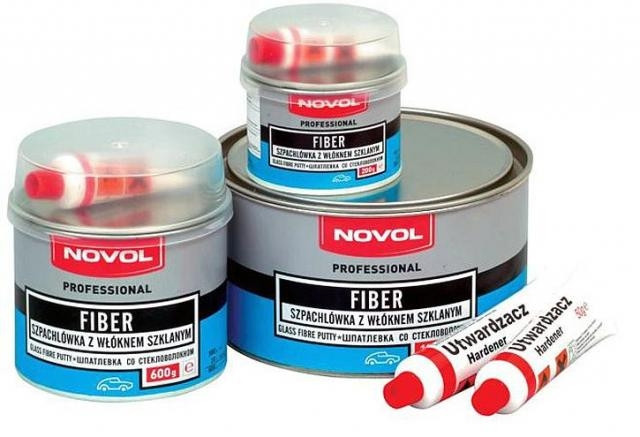 Шпатлевка со стекловол. NOVOL FIBER 0,6кг (банка)