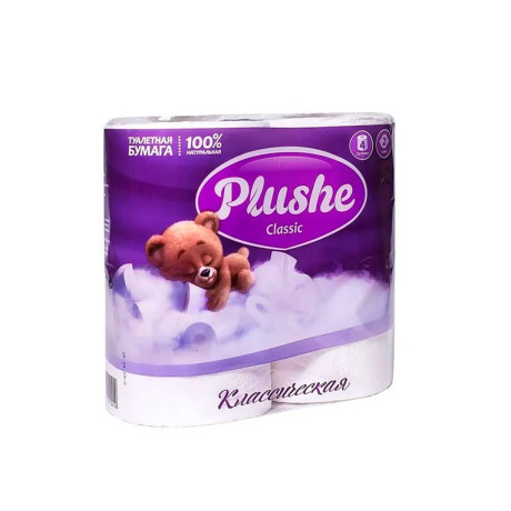 Бумага туалетная PLUSHE Classic 18м,2 слоя (12рул.в уп)