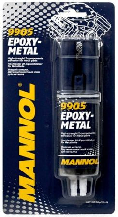 Клей Жидкий металл MANNOL 9905 Epoxi-Metall 24мл (блистер)