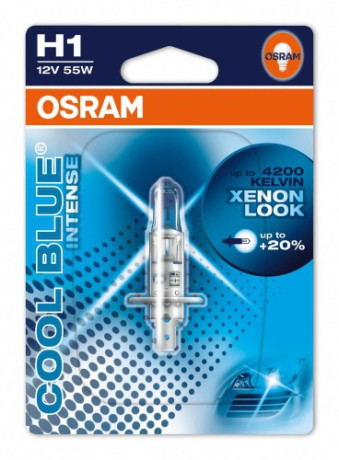 OSRAM, Лампа COOL BLUE 12V H1 55W P14.5s  (1шт)