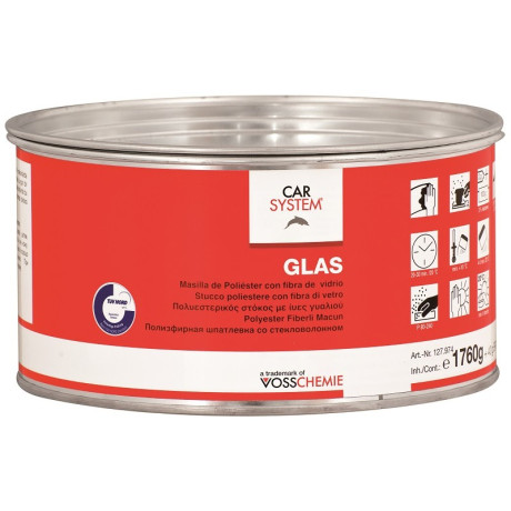 Шпатлевка со стекловол. CAR SYSTEM Glas 1кг (банка)