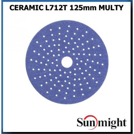 Круг шлифовальный Sunmight CERAMIC L712T Р 320 125мм липучка