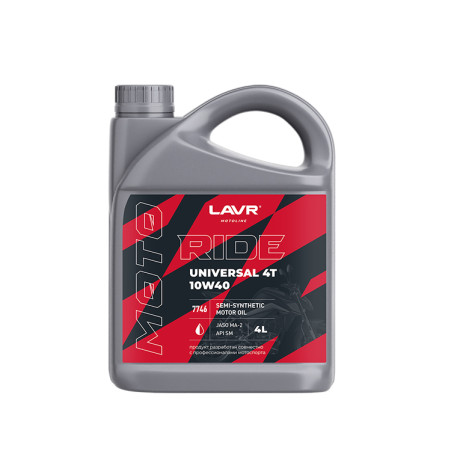 Масло моторн. LAVR Ride Universal 4T 10W-40 SM 4л