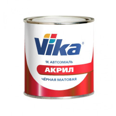 Автоэмаль 1К VIKA AK-142 Черная матовая 0,85кг (банка)