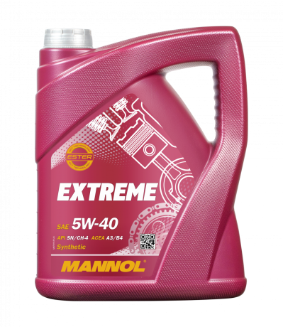 Масло мотор MANNOL Extreme 5W-40 SN/CF ACEA:A3/B4 синт. (п.кан) 4л