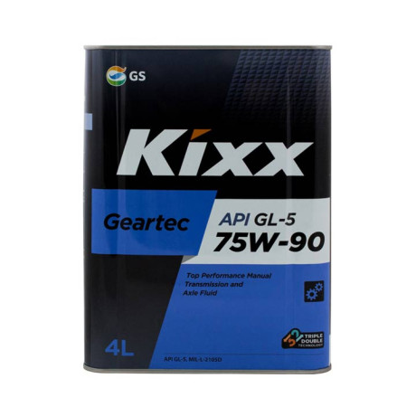 Масло трансм KIXX 75W-90 GL-5 п/син (метал.) 4л