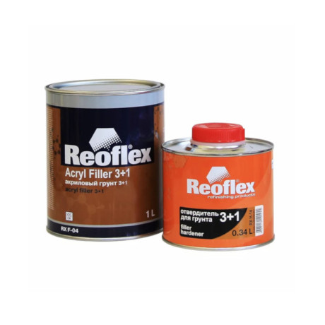 Грунт 3+1 REOFLEX Черный (1л+отв.0,34л) (к-т)