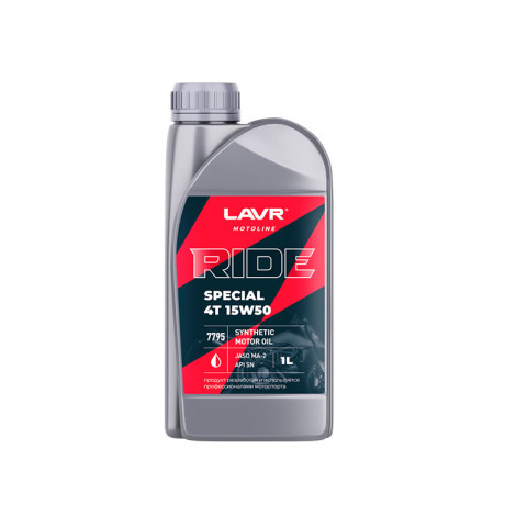 Масло моторн. LAVR RIDE SPECIAL 4Т 15W-50 SN MA2 1л