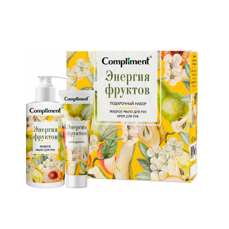 Compliment ПН №1141 Энергия фруктов (Жидкое мыло для рук, 320 мл + Крем для рук, 100 мл)