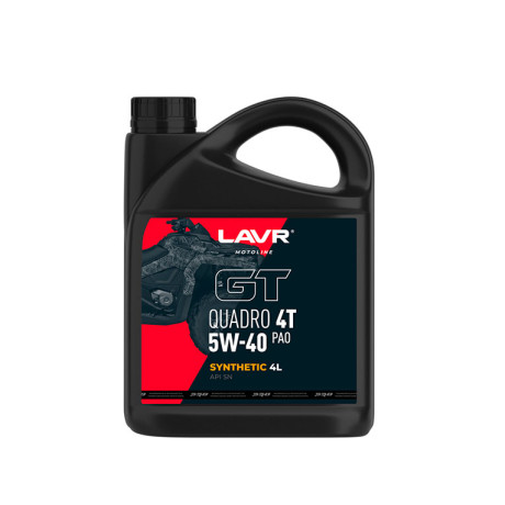 Масло моторн. LAVR GT Quadro 4T 5W-40 4л